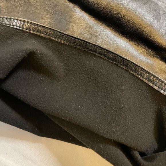 Vince Camuto size medium black faux leather flared leg strech pants - Picture 4 of 13